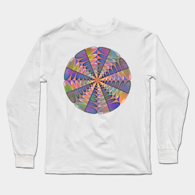 Fruity Bubbles Mandala - Intricate Digital Illustration, Colorful Vibrant and Eye-catching Design, Perfect gift idea for printing on shirts, wall art, home decor, stationary, phone cases and more. Long Sleeve T-Shirt by cherdoodles